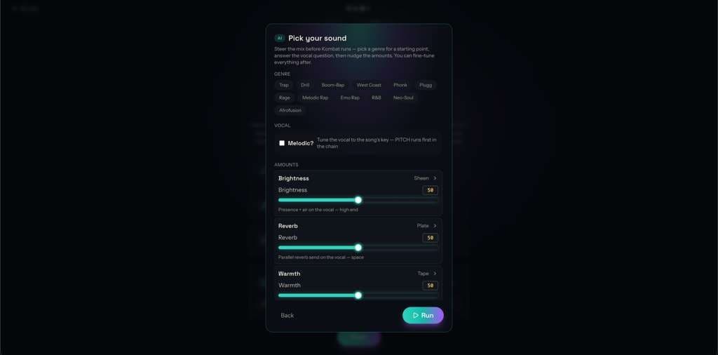 Rumi AI sound and genre controls