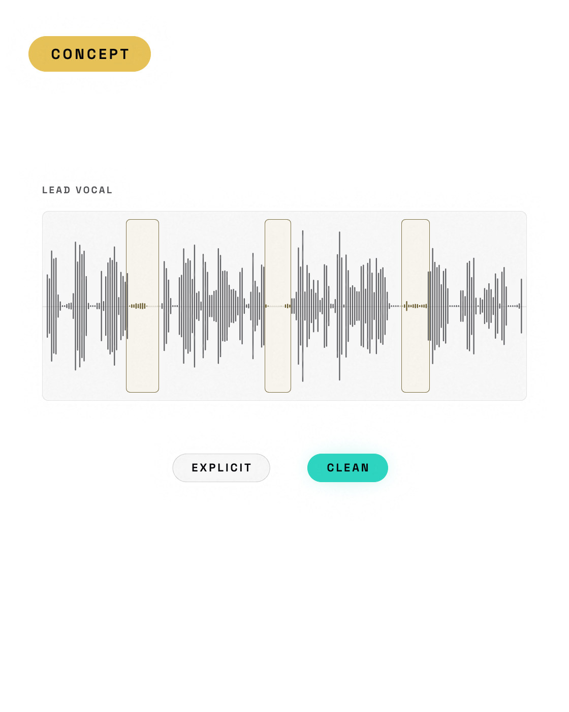 Concept: clean version in one click